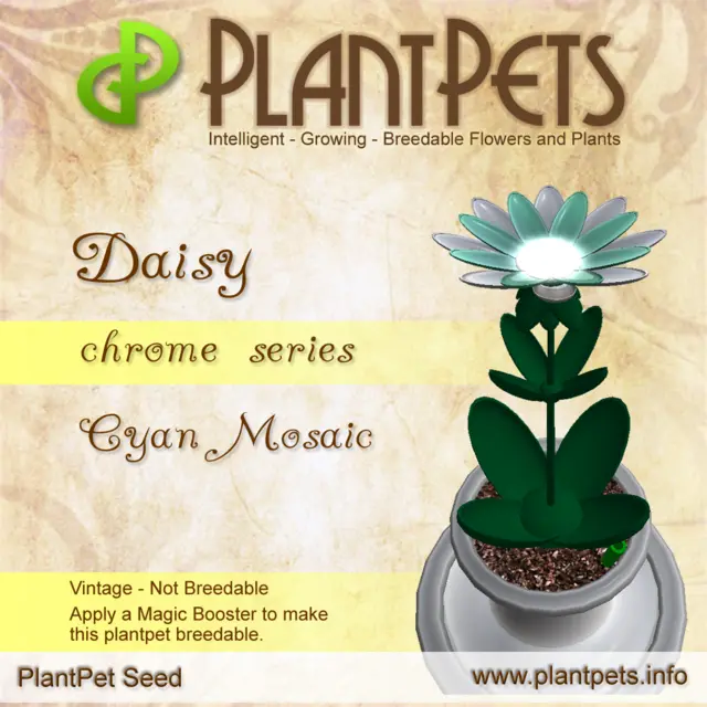 Poster for Daisy *Chrome Cyan Mosaic*